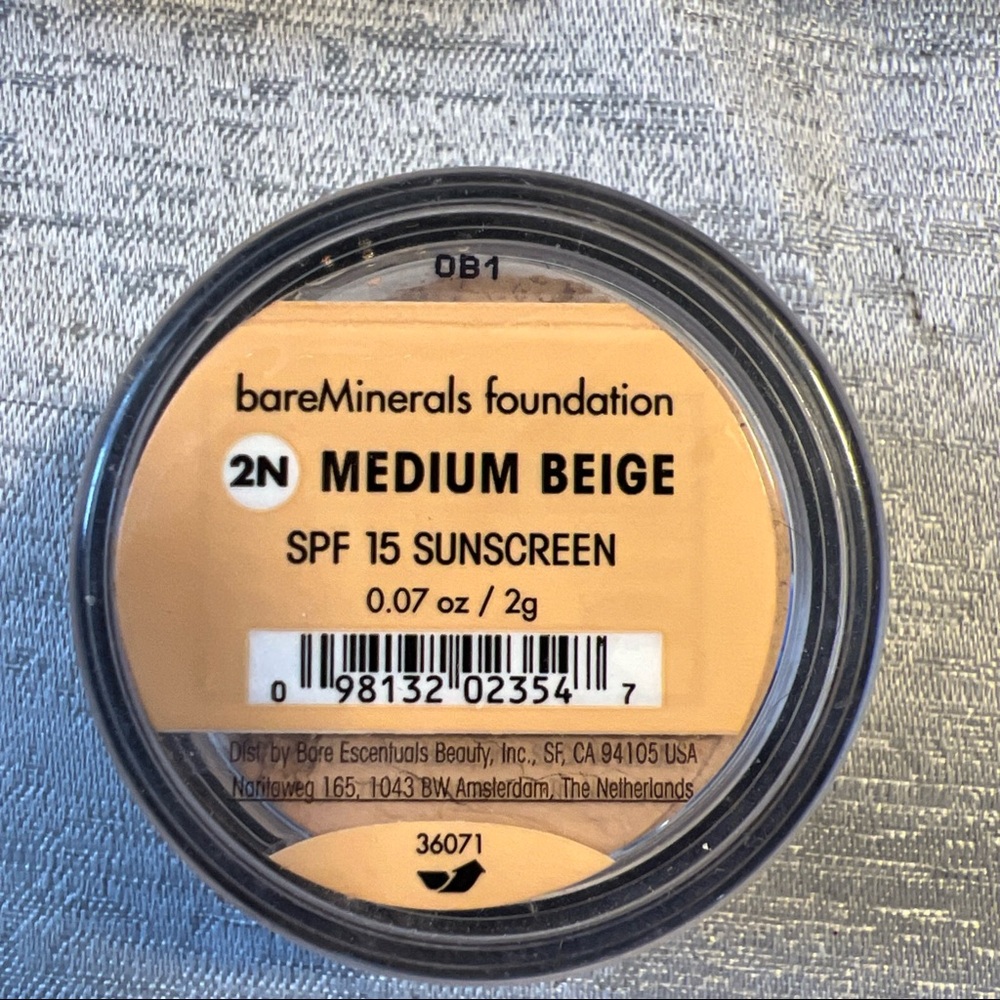 bareMinerals Foundation ORIGINAL Medium Beige N20 loose powder 0.07 oz 2 g NEW